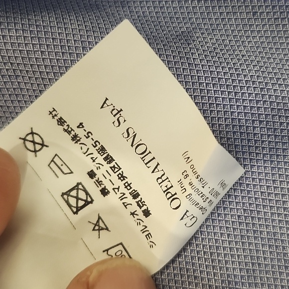 Armani Collezioni Luxury Men's Blue XL Button Up Dress Shirt - Picture 7 of 7